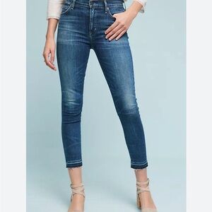 Citizens Of Humanity Rocket Crop Skinny Dark Blue Skinny Jeans